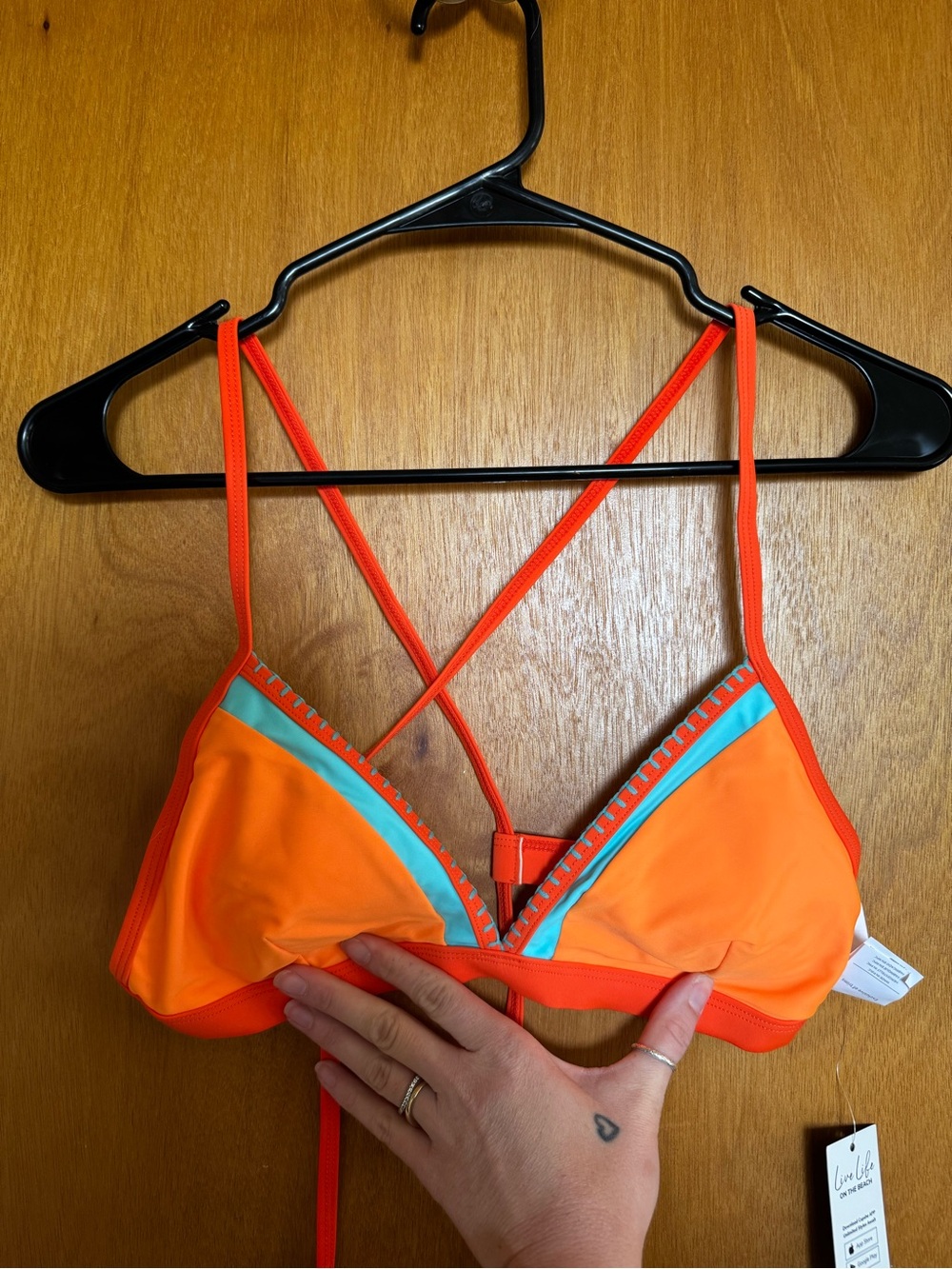 Cupshe Orange and Aqua Bikini Set